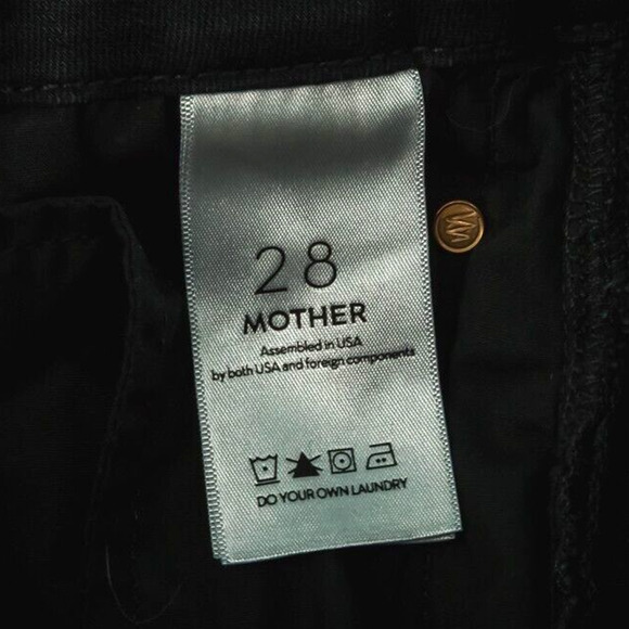 Mother Size 28 Black High Waist Looker Ankle Fray Slim Skinny Denim Jeans - Picture 7 of 10